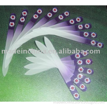 Permanent glass nail file